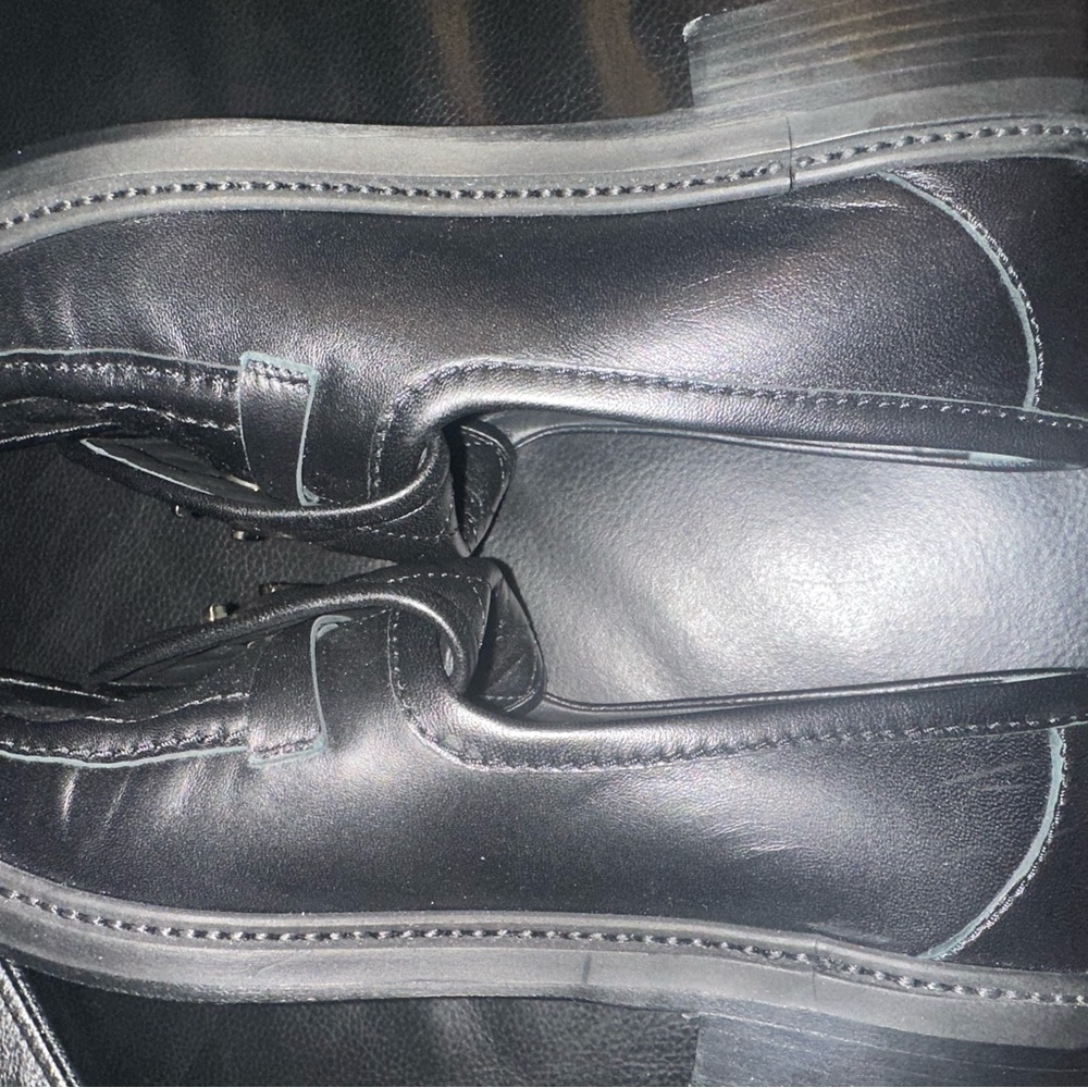 Chanel Black Loafers with Gold Accent - Picture 13 of 15